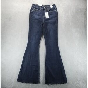 Judy Blue Jeans Womens 29 Blue Flare High Rise Boho Stretch Dark Wash